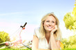 happy young woman relaxing