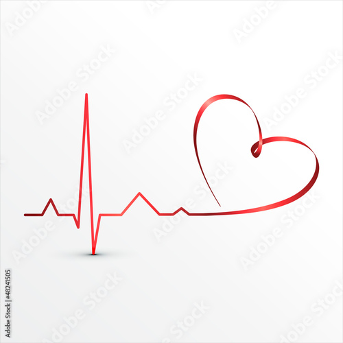 Vector: Heart beats cardiogram icon Heart beats cardiogram icon