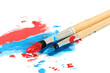 brush and paint scratch isolated on white background