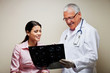 Radiologist Showing X-ray To Patient