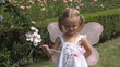 Little Girl Playing with her Fairy Wand