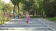 Child Running the Stairs in Park for Playing