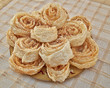 Xerotigana, traditional Greek desert with honey syrup and nuts