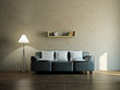 Leather sofa and  in the livingroom