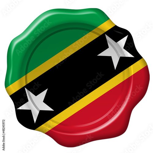 Illustration: Wachssiegel St. Kitts und Nevis Wachssiegel St. Kitts und Nevis