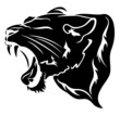 roaring big cat vector illustration