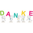 Geschäftsleute, Buchstaben, DANKE, text, nachricht