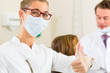 Dentist in her surgery