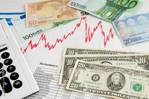 Photo: Devisenkurs Euro - USD Devisenkurs Euro - USD
