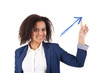 Young African woman illustrating growth