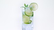 Mojito cocktail on white background