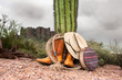 Cowboy items in desert
