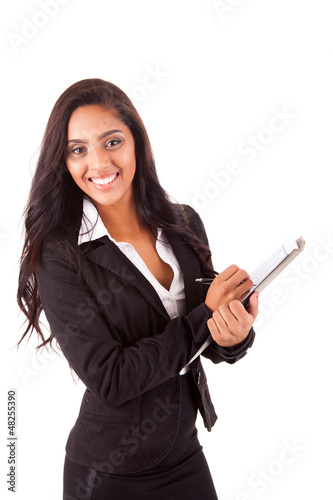 Photo: Beautiful woman scheduling an appointment Beautiful woman scheduling an appointment