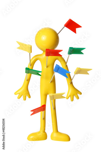 Photo: Miniature Figure with Plastic Tags Miniature Figure with Plastic Tags