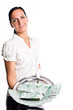 money offer in the tray