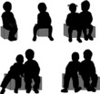 group of children's silhouettes