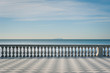 Mascagni terrace in front of the sea, Livorno. Tuscany, Italy.