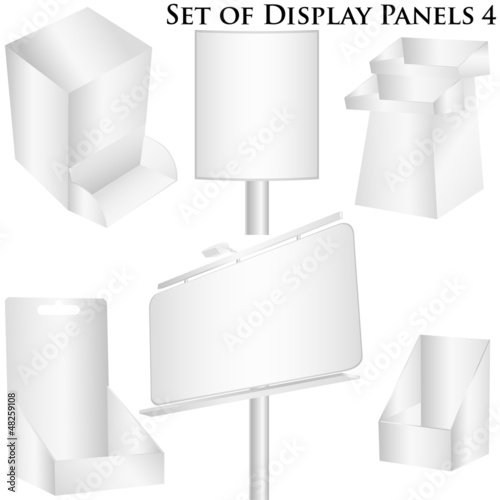 Vector: Display panel set white Display panel set white