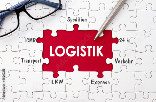 Photo: Logistik Puzzle Konzept Logistik Puzzle Konzept