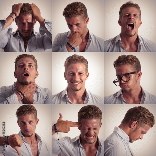 Photo: Multiple expression of a businessman Multiple expression of a businessman