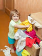  Baby girl  chooses dress