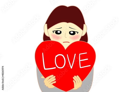 Illustration: 告白 女子 LOVE 告白 女子 LOVE