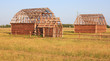 Construction of a wooden house.