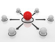 Illustration: Conceptual network of spheres Conceptual network of spheres