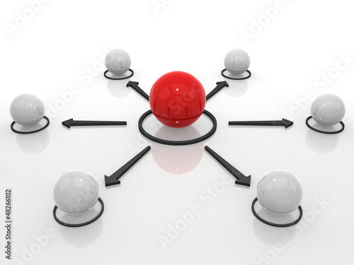 Illustration: Conceptual network of spheres Conceptual network of spheres