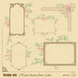 Vettoriale: Plants and flowers frame and elements for decoration and design Plants and flowers frame and elements for decoration and design