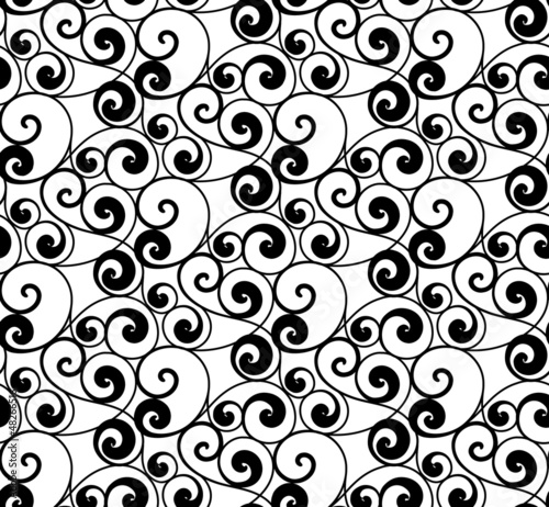 Vector: Black seamless pattern, silhouette Black seamless pattern, silhouette