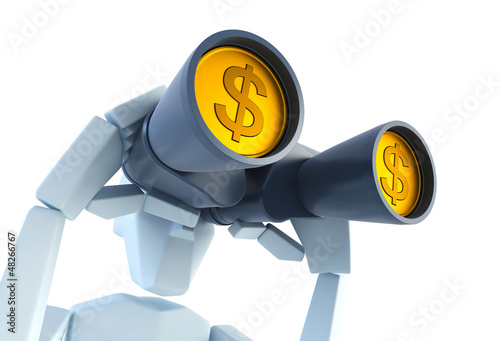 Illustration: looking for a money looking for a money