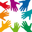 Colorful Teamwork rainbow # Vector
