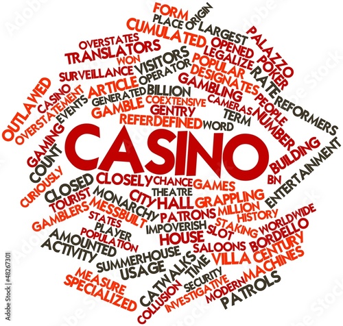 Illustration: Word cloud for Casino Word cloud for Casino