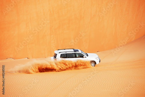 Photo: 4 by 4 dune bashing is a popular sport of the Arabian desert 4 by 4 dune bashing is a popular sport of the Arabian desert