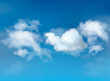 Blue sky with clouds. Vector background.