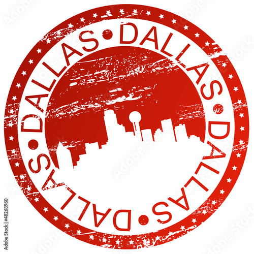 Illustration: Stamp - Dallas, USA Stamp - Dallas, USA