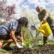 Gartenarbeit im Frühling