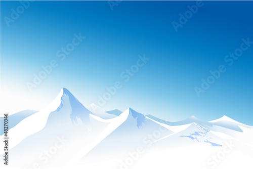 Vector: Winter mountains Winter mountains