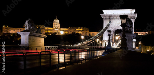 Photo: Buda Castle and Chain Bridge. Budapest, Hungary Buda Castle and Chain Bridge. Budapest, Hungary