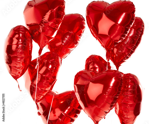 Photo: Background of red party balloons Background of red party balloons