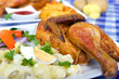 Grillhänchen mit Kartoffelsalat