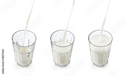 Photo: Pouring milk in a glass Pouring milk in a glass