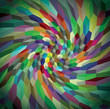 Abstract background from curly cubes, illustration