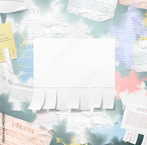 Vector: Blank announcement Blank announcement