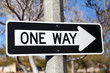 Photo: One Way Road Sign One Way Road Sign
