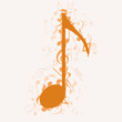 Background created from music notes, illustration