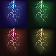 Lighting flash on the dark sky - illustration