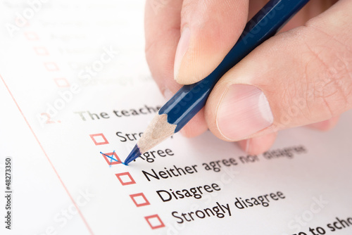 Photo: Filling "Agree" checkbox of questionnaire Filling "Agree" checkbox of questionnaire