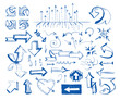 hand drawn arrows set